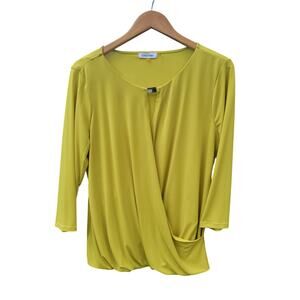 Calvin Klein Mustard Polyester Blouse
